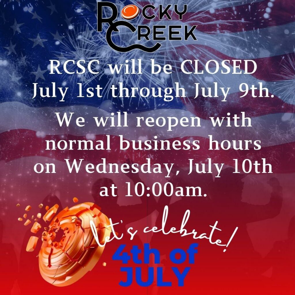 RCSC CLOSED Week of July 4th – Rocky Creek Sporting Clays